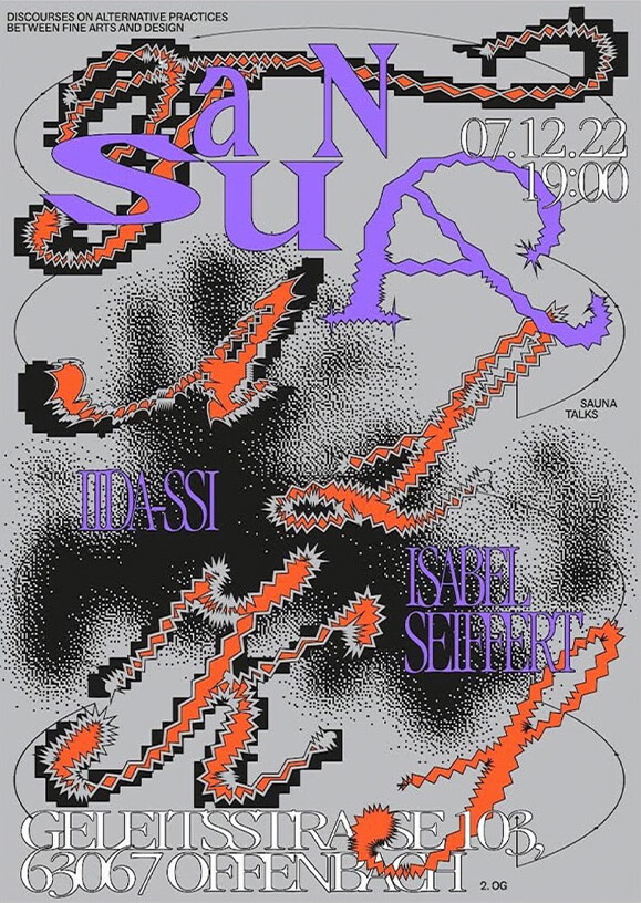 Paula Marie Heinrich & Robert Radziejewski / Sauna Talks / Poster / 2022