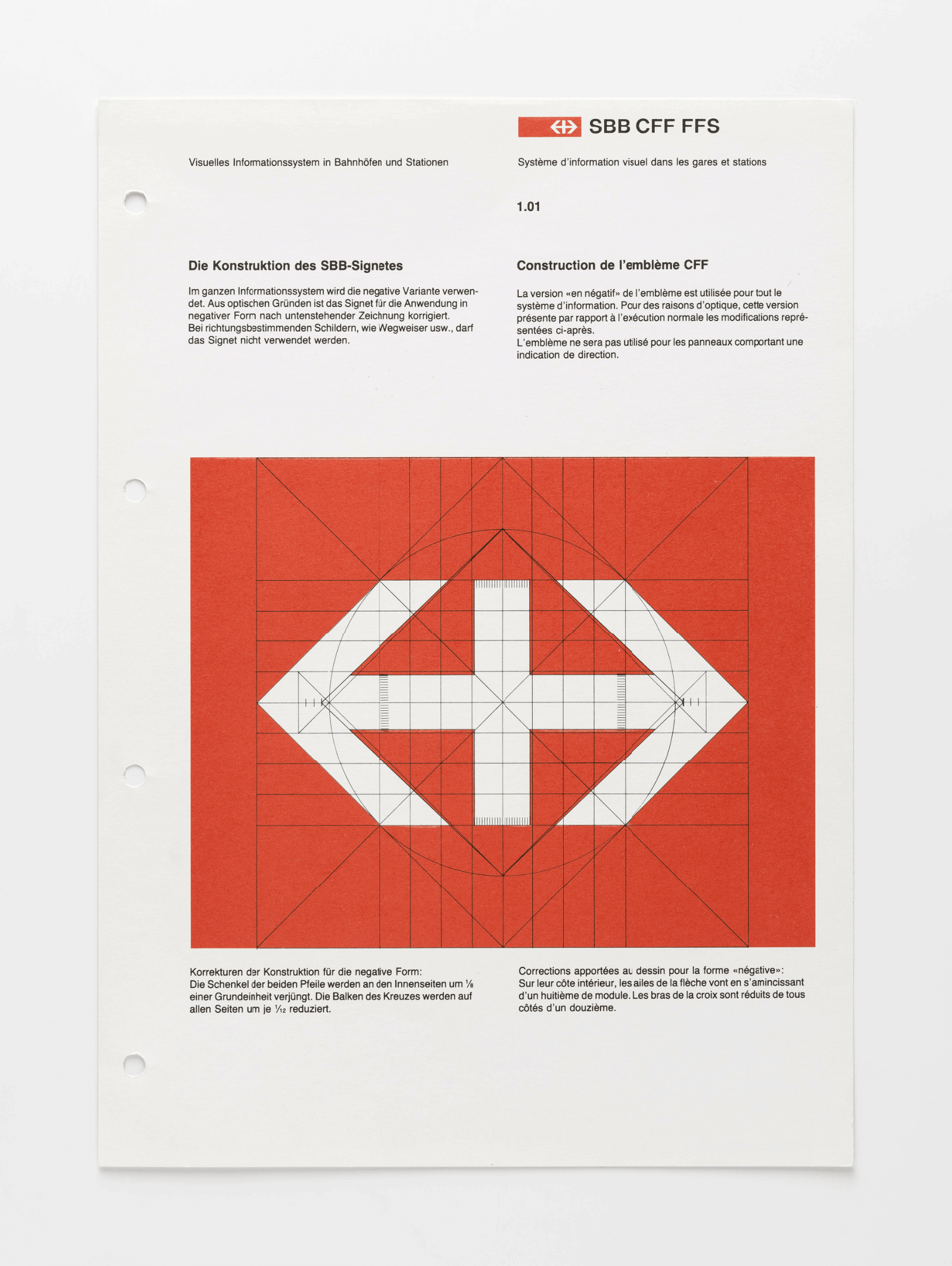 Müller-Brockmann + Co / SBB CFF FFS Manual / Identity / 1980