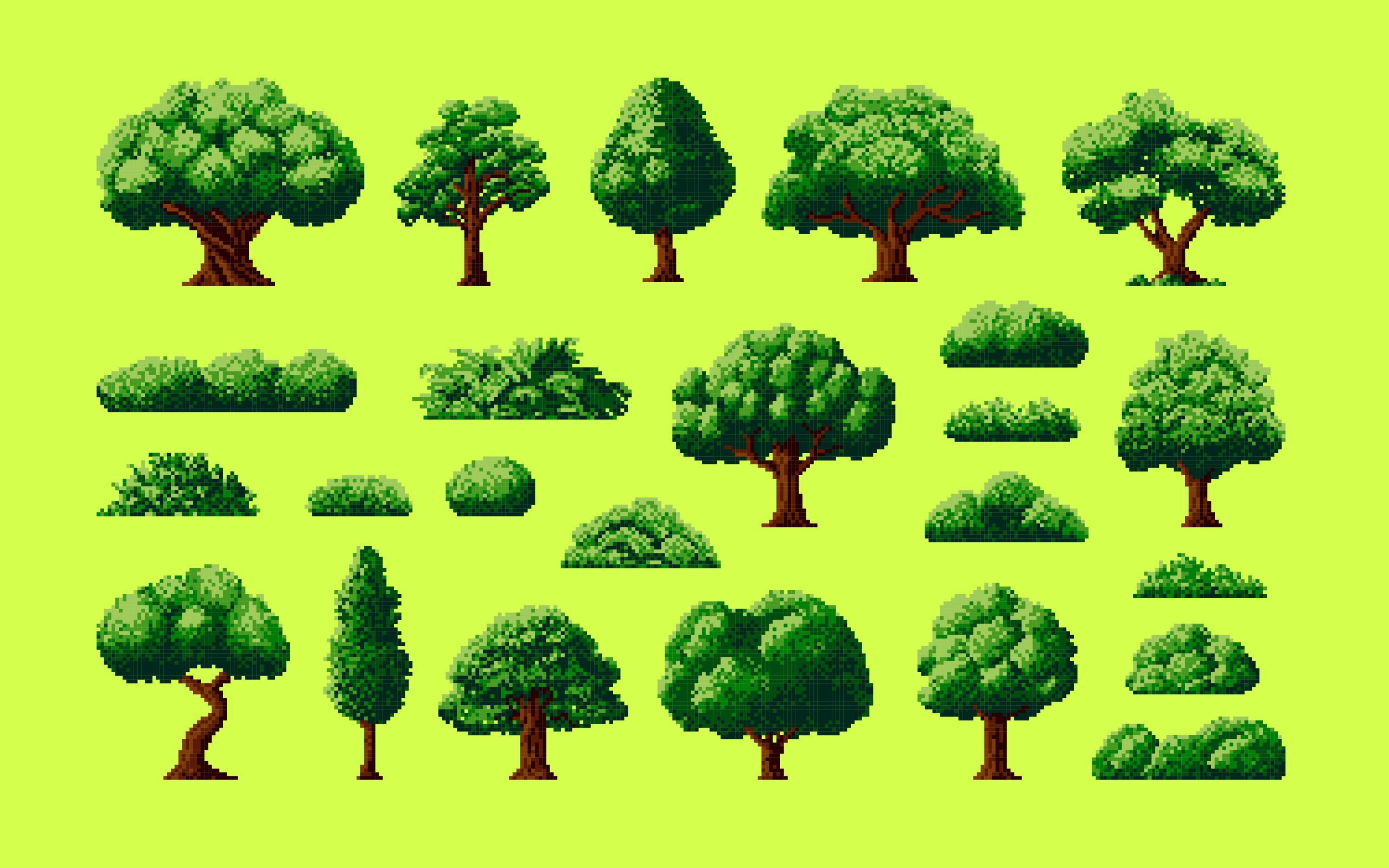 Vector Tradition / 8bit Forest / Vector Graphic